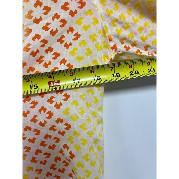 Roberta Roller Rabbit Women Blouse Cotton 3/4 Sleeve Length Orange Yellow,XS - Picture 5 of 7